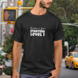 Första pappa-dagen, vita brev humor t shirt