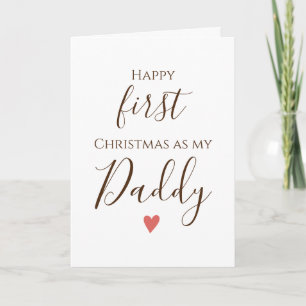 Första pappa God Jul-kort Kort