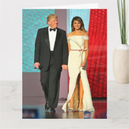 Första paret Donald and Melania Trump Liberty Boll Kort