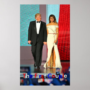Första paret Donald and Melania Trump Liberty Boll Poster