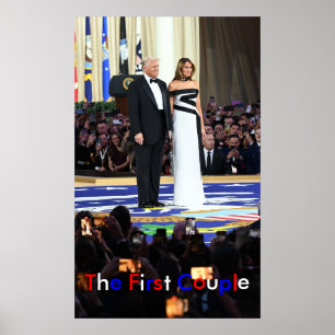 Första paret Donald and Melania Trump Liberty Boll Poster