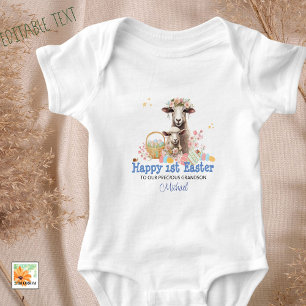 Första Påsk-utrustning för baby Lamb med namn T Shirt