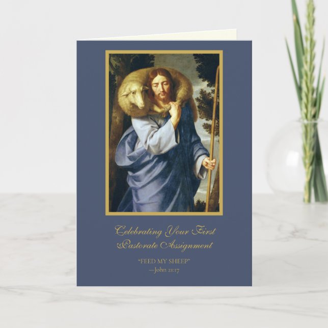 Första pastoratstjänst Präst Jesus Får Kort (Framsida)