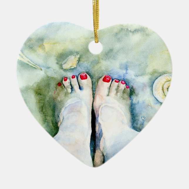 Första Pedicure Julgransprydnad Keramik (Framsidan)