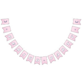Första perioden Cute Pastel Rosa Groovy Lettering Vimplar