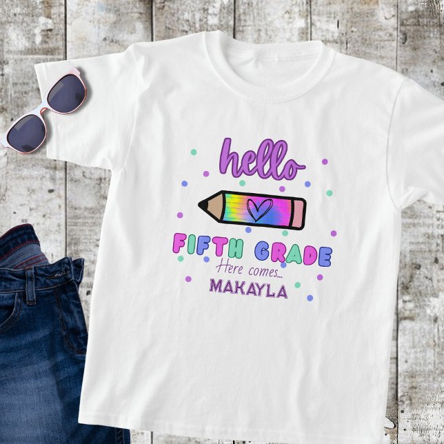 Första Personligen i skolan fjärde Klass T Shirt (Skapare uppladdad)
