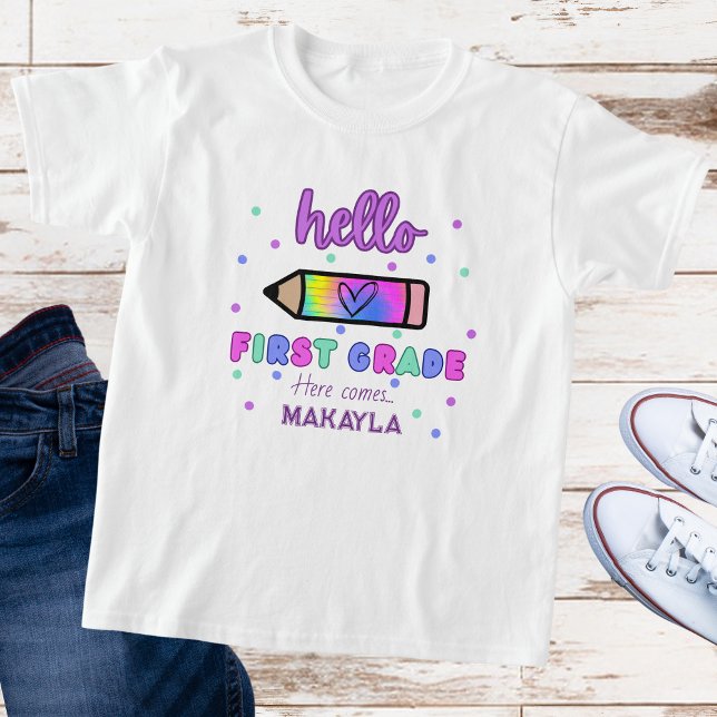 Första Personligen i skolan första Klass T Shirt (Skapare uppladdad)