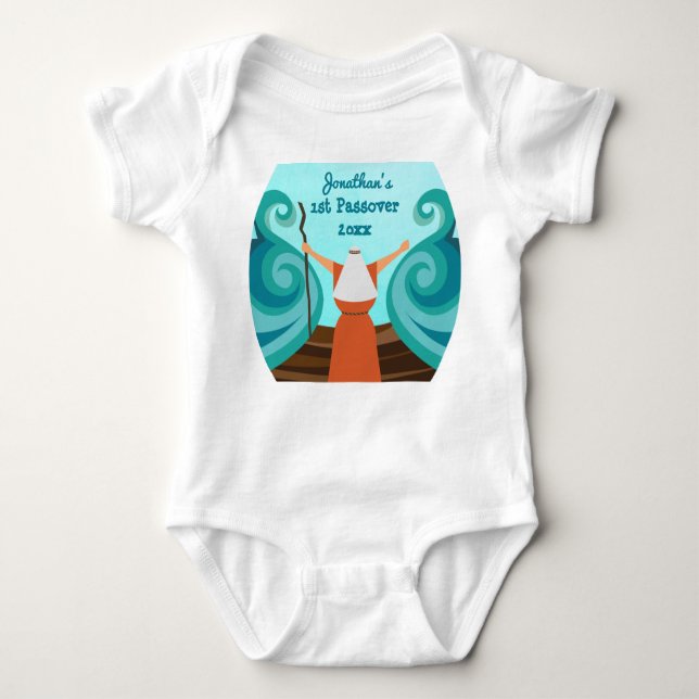 Första Pesach-Anpassningsbarna Baby-året för Cute  T Shirt (Framsida)