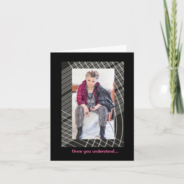 Förstå Pizza, förstå Life Greeting Card Kort (Framsida)