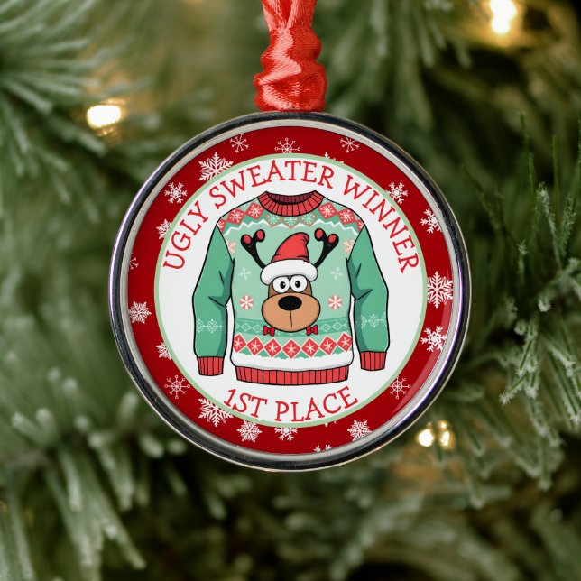 Första plats fulsvets vinnare jul julgransprydnad metall (Träd)