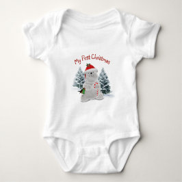 Första Polarna vid jul - björn och fågel T Shirt
