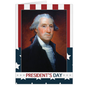 Första president: George Washington Hälsningskort