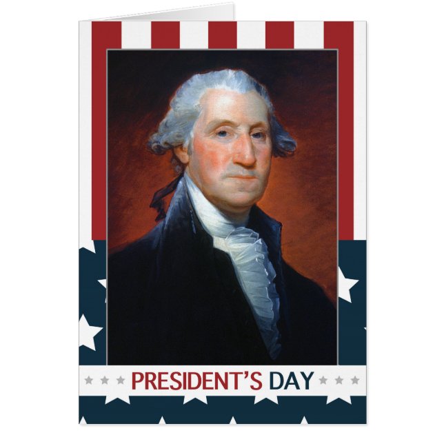 Första president: George Washington Hälsningskort (Framsidan)