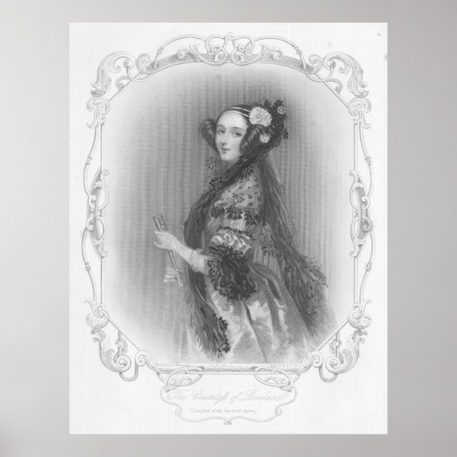 Första programmeraren: Ada Lovelace Poster (Framsidan)