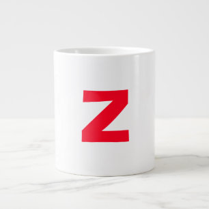 Första Red Monogrammed Huge Brev Own Namn Jumbo Mugg