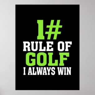 Första regeln i Golf Poster