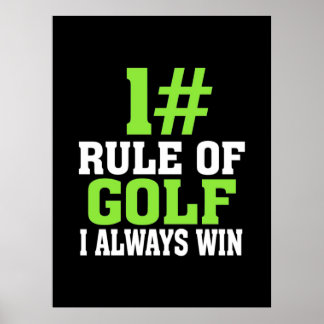 Första regeln i Golf Poster