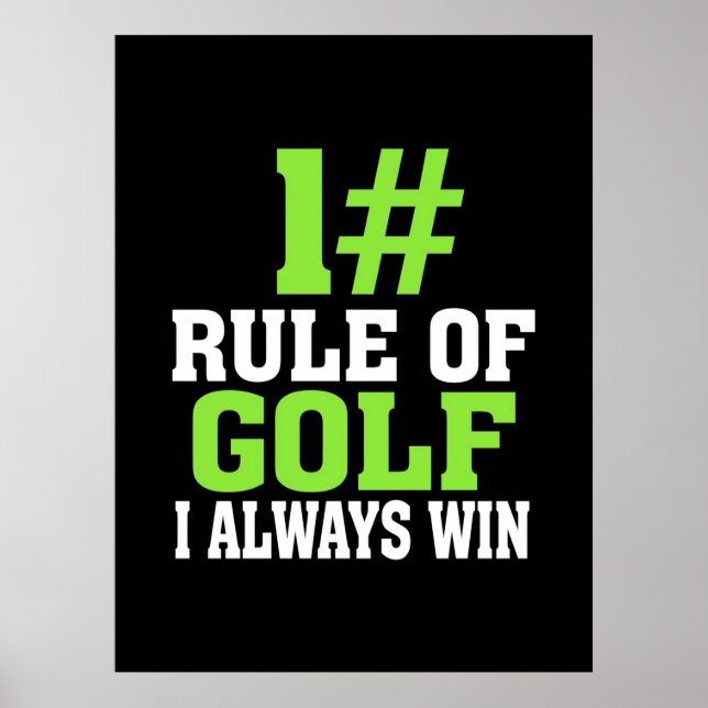 Första regeln i Golf Poster (Framsidan)