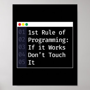 Första regeln i programplaneringsprogrammeringskod poster