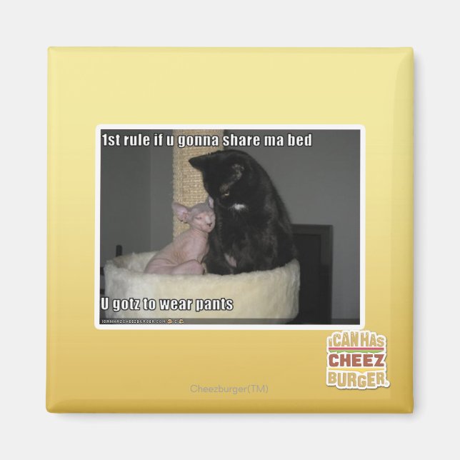 Första regeln om du ska  morsa sängen magnet (Framsidan)