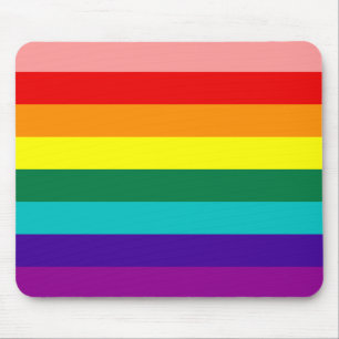 Första Regnbåge Gay pride Flagga Mousepad Musmatta