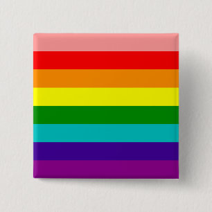 Första regnbågsblocket Gay pride Flagga Knapp