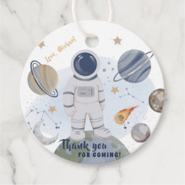 Första Resa Galaxy Boy Birthday Tack Gåvor Etiketter