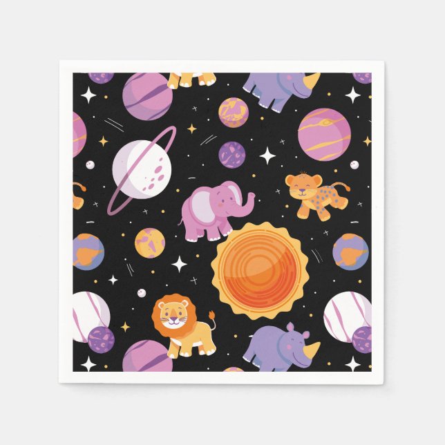 Första resa kring Sen safari i rymden Pappersservett (Framsidan)