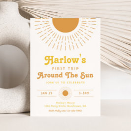 Första Resa runt inbjudan till Sol | Boho