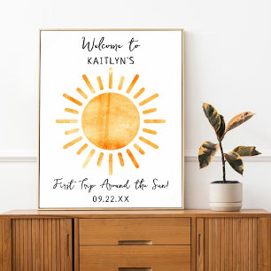 Första Resa runt om Sol 1:a födelsedag Poster