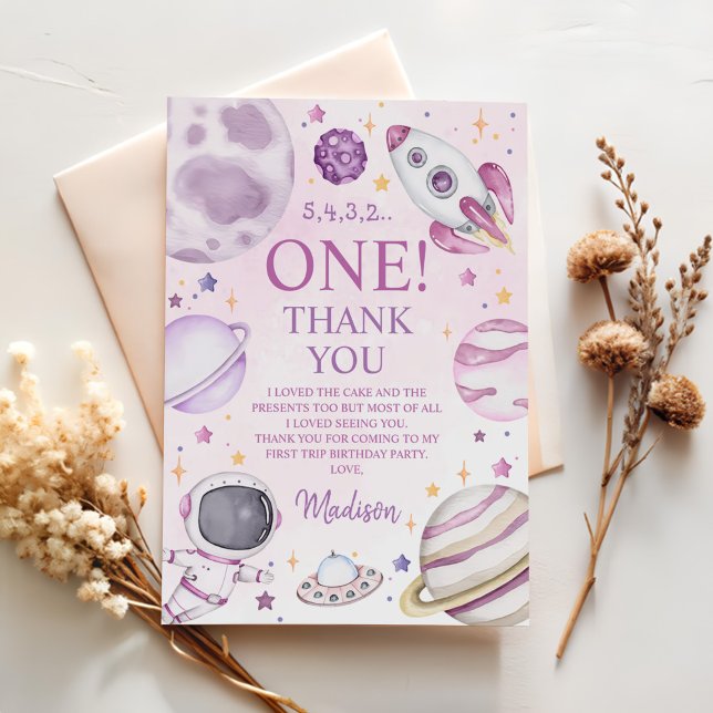 Första Resa runt om Sol-flickans första födelsedag Tack Kort (Skapare uppladdad)