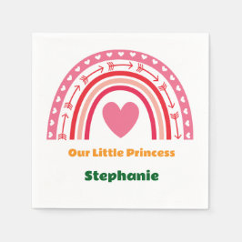 Första Resa runt regnbågsfoto på första födelsedag Pappersservett