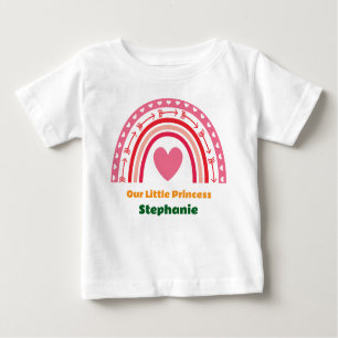 Första Resa runt regnbågsfoto på första födelsedag T Shirt