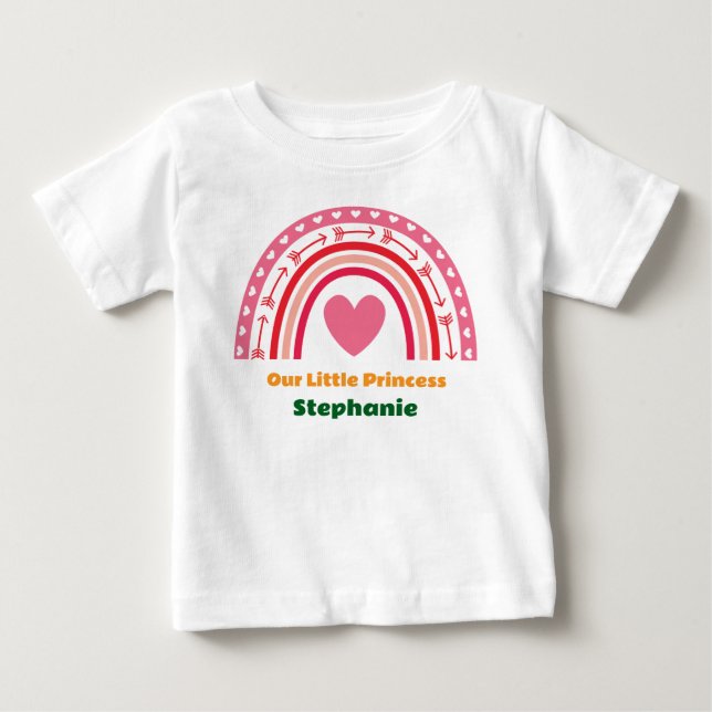 Första Resa runt regnbågsfoto på första födelsedag T Shirt (Framsida)