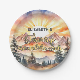 Första Resa runt Sol 1:a födelsedag Boho-naturen