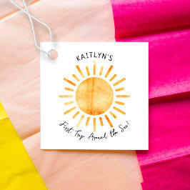 Första Resa runt Sol 1:a födelsedag Gåvor Etiketter