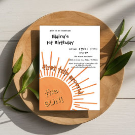 Första Resa runt Sol 1:a födelsedag Inbjudningar