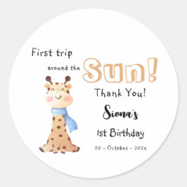 Första Resa runt Sol, 1:a födelsedag Klistermärke