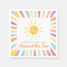Första Resa runt Sol 1:a födelsedag Pappersservett