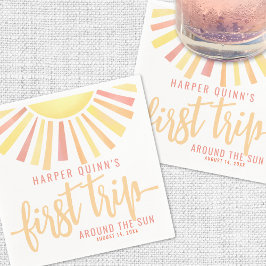 Första Resa runt Sol 1:a födelsedag Pappersservett