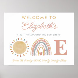 Första Resa runt Sol 1:a födelsedag Poster