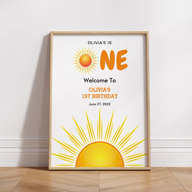 Första Resa runt Sol 1:a födelsedag Poster (Boho First Trip Around the Sun 1st Birthday Welcome Sign )