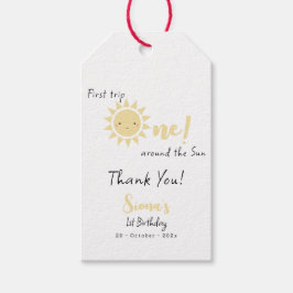 Första Resa runt Sol, 1:a födelsedag Presentetikett