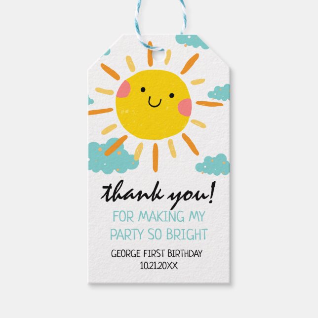 Första Resa runt Sol 1:a födelsedag Presentetikett (Framsidan)