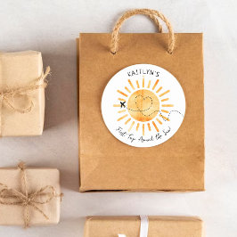 Första Resa runt Sol 1:a födelsedag Runt Klistermärke