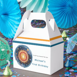 Första Resa runt Sol 1:a födelsedagen Party Presentaskar