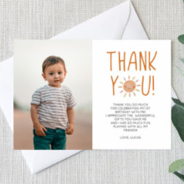 Första Resa runt Sol 1:a födelsedagen Party Tack Kort