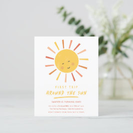 Första Resa runt Sol 1:a födelsedagsinbjudan