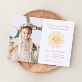 Första Resa runt Sol 1:a födelsetalet Party Inbjudningar