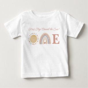 Första Resa runt Sol Boho 1:a födelsedag T Shirt
